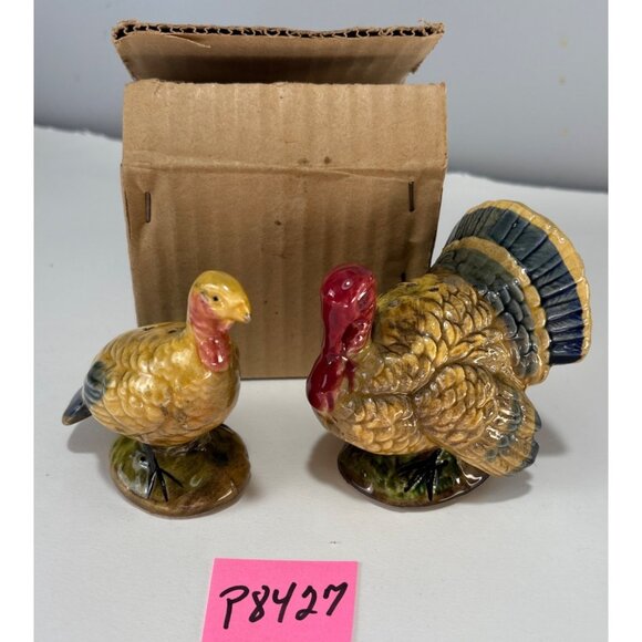 Napco Turkey Salt & Pepper Shakers Thanksgiving Table Décor Vintage 1960s - Picture 13 of 14